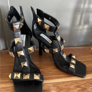 Steve Madden Black Studded High Heel Sandals